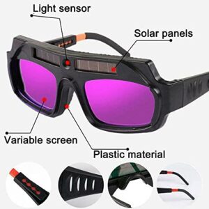 TEAMWILL Welding Goggles Mask Auto Darkening Glasses Resist Ultraviolet Eyes Ray Helmet