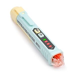 voltage tester/non-contact voltage tester with dual range ac 12v-1000v/48v-1000v, live/null wire tester, electrical tester by habotest, buzzer alarm, wire breakpoint finder-ht90 (yellow)