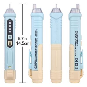 Voltage Tester/Non-Contact Voltage Tester with Dual Range AC 12V-1000V/48V-1000V, Live/Null Wire Tester, Electrical Tester by HABOTEST, Buzzer Alarm, Wire Breakpoint Finder-HT90 (Yellow)