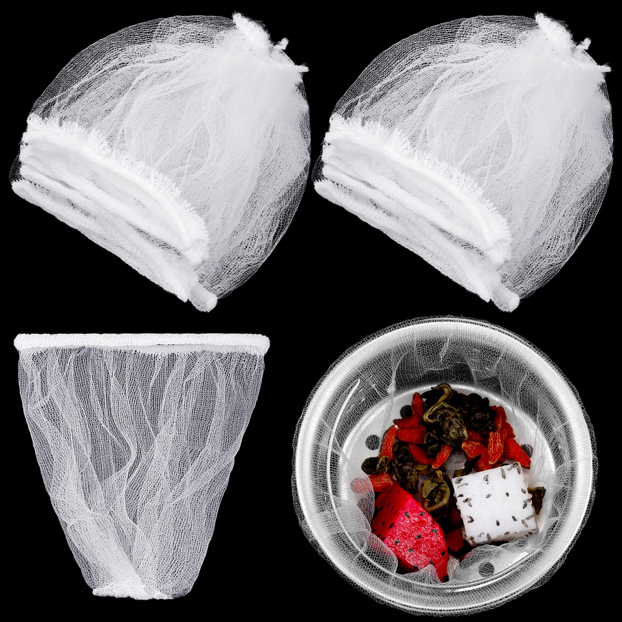 500 Pcs Disposable Mesh Sink Strainer Bags, Kitchen Sink Strainer Filter Mesh Bag Anti Clogging Elastic Kitchen Sink Strainer Mesh Trash Bag, Fits Most Sizes of Sink Strainer (3.9 x 4.3 Inch)