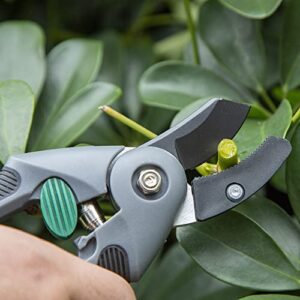 YoanMe-Gardening Scissors, 8" Heavy Duty Anvil Pruner, Tree Trimmers Secateurs,Hand Pruner, Garden Shears, Grafting tool,Clippers For The Garden, Bonsai Cutters, Loppers, Plant Cutter