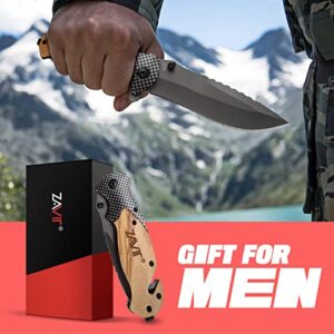 Pocket Folding Knife,Cool Gifts for Men,Dad,Boyriend,Fathers Day,Christmas Stocking Stuffers,Anniversary Valentines Day Husband Gifts,Unique Birthday Gifts,Outdoors,Fishing,Camping,Hunting,EDC