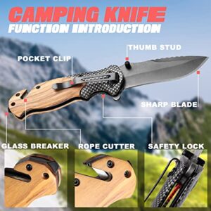 Pocket Folding Knife,Cool Gifts for Men,Dad,Boyriend,Fathers Day,Christmas Stocking Stuffers,Anniversary Valentines Day Husband Gifts,Unique Birthday Gifts,Outdoors,Fishing,Camping,Hunting,EDC