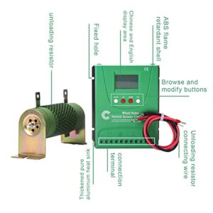 24V 48V Wind Solar Hybrid Charge Controller, MPPT Boost Charge LCD Solar Energy Controller LCD Large Screen Digital Display(GPI48280)