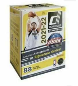 2021-22 panini nba donruss basketball factory sealed blaster box 11 packs of 8 cards. massive 88 cards in all chase autographs and rare parallel rated rookie cards of cade cunningham, josh giddey, scottie barnes, jalen green, evan mobley, cam thomas, jona