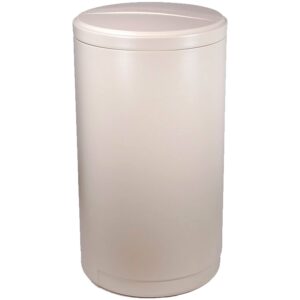 18-inch x 40-inch almond round salt brine tank for water softeners with 2310 safety float, air check (fleck)