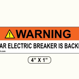 Photovoltaic Labels for PV Solar System_"Warning_Solar Electric Breaker is BACKFED" _4" x 1" _Pack of 16