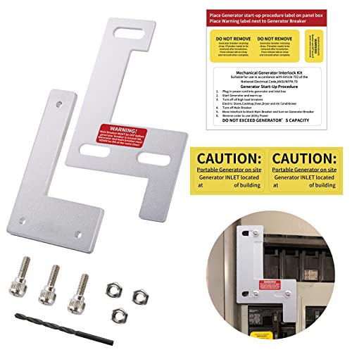 Generator-Interlock Kit for Siemens Murray - 150 or 200 amp Panels, 1-1/4” Spacing Between Main Breaker & Generator Circuit Breaker, Professional Interlock Kit for ITE, Gould, Thomas, Betts, Siemens