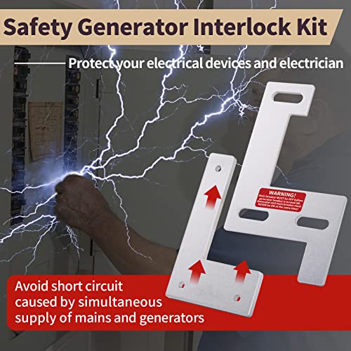 Generator-Interlock Kit for Siemens Murray - 150 or 200 amp Panels, 1-1/4” Spacing Between Main Breaker & Generator Circuit Breaker, Professional Interlock Kit for ITE, Gould, Thomas, Betts, Siemens