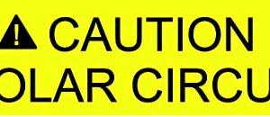 Photovoltaic Labels for PV Solar System _"Caution_Solar Circuit" _4” X 1”_Pack of 16