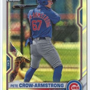 2021 Bowman Chrome Draft Refractor #BDC-12 Pete Crow-Armstrong RC Rookie Chicago Cubs MLB Baseball Trading Card