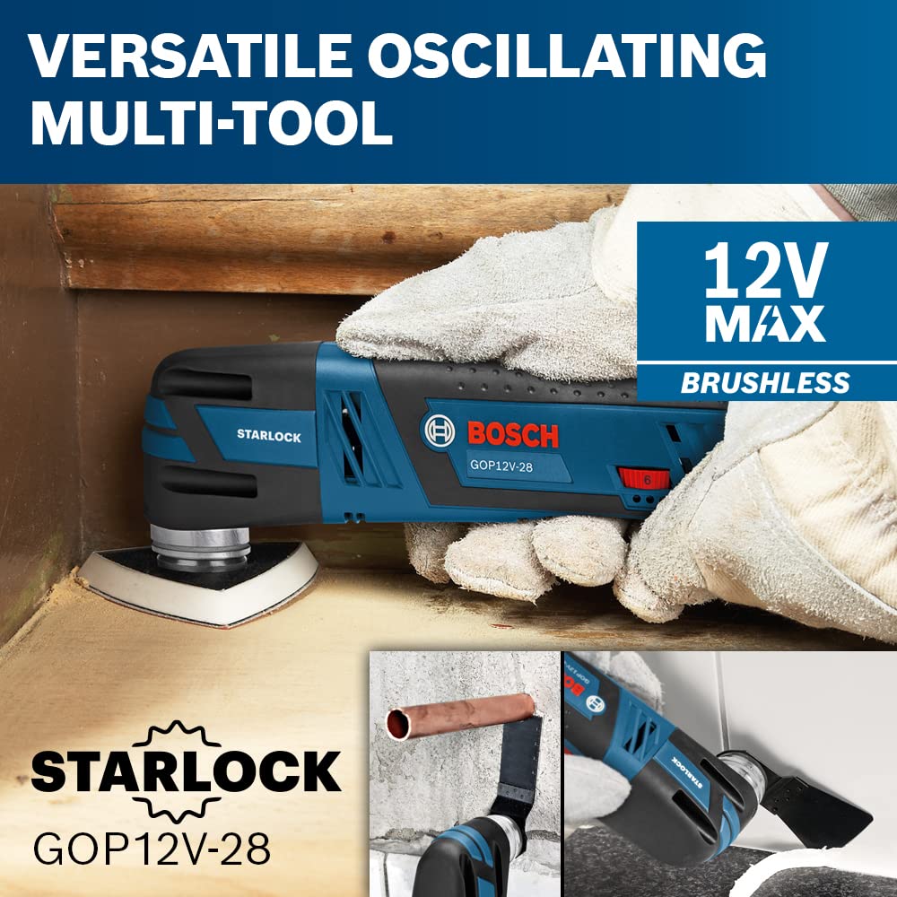 BOSCH GXL12V-270B22 12V Max 2-Tool Combo Kit with Chameleon Drill/Driver Featuring 5-In-1 Flexiclick® System and Starlock® Oscillating Multi-Tool