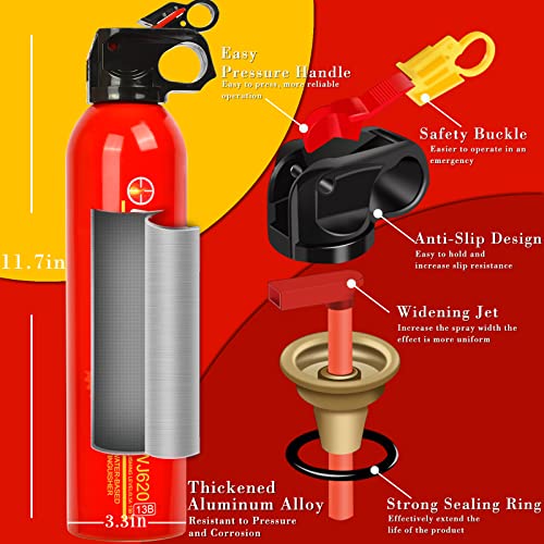 Ougist Fire Blanket and Fire Extinguisher,Suitable for Extinguishing Fires of Solid Materials,Combustible Liquids,Electrically Charged Materials and Edible Oils.
