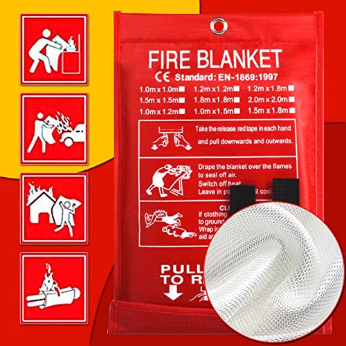 Ougist Fire Blanket and Fire Extinguisher,Suitable for Extinguishing Fires of Solid Materials,Combustible Liquids,Electrically Charged Materials and Edible Oils.