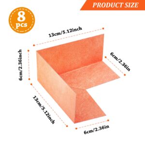 8 Pack Inside Waterproofing Corner Shower Membrane Corner Shower Waterproofing Corner Polyethylene Seamless Corner for Bathtub Steam Room Shower Walls Windows