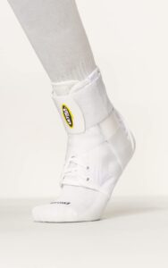 ultra 360® lace-up adjustable ankle brace – for ankle stabilization, adjustable compression (large, white)