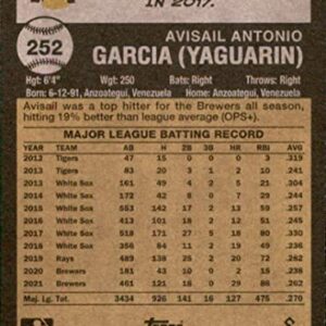 2022 Topps Heritage #252 Avisail Garcia Miami Marlins NM-MT MLB Baseball