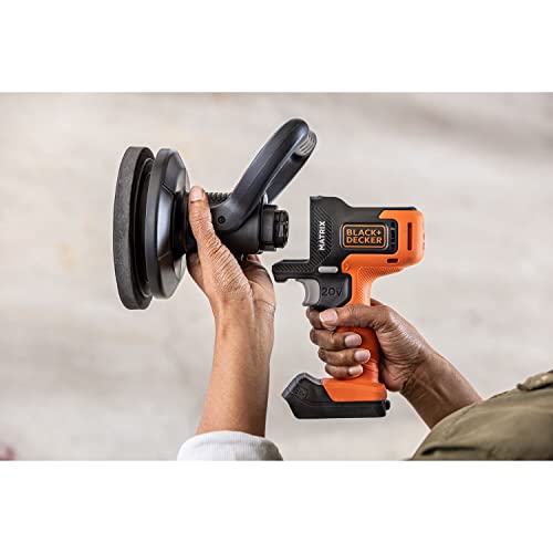 BLACK+DECKER MATRIX 20V MAX Buffer Kit, For Cars, Floors and Furniture, 3500 RPM, Battery & Charger Included, Orange (BCBMT120C1FF)