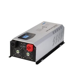 6000W Peak 18000watts Pure Sine Wave Power Inverter 24V DC to 120/240 VAC Split Phase with Battery AC Charger,Off Grid Low Frequency