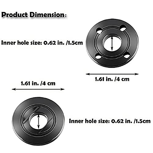 Set of 4 Grinder Flange Replacement Parts 5/8-11 Grinder Nuts, Angle Grinder Attachments Compatible with Dewalt Milwaukee Ryobi Makita