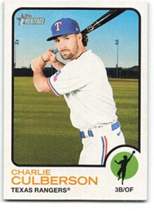 2022 topps heritage #479 charlie culberson high number short print nm-mt sp texas rangers baseball