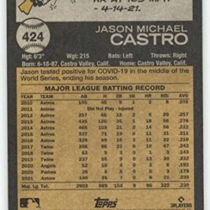 2022 Topps Heritage #424 Jason Castro High Number Short Print NM-MT SP Houston Astros Baseball