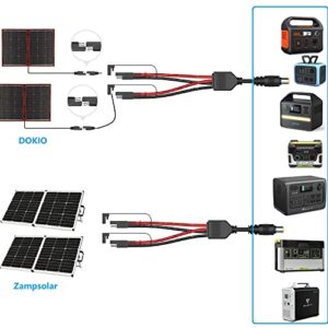SolarEnz DC8MM to SAE Y Branch Parallel Adapter Solar Combiner Cable for Solar Panel Charge Solar Generator Explorer 160 240 500 1000 1500 2000 and GZ Yeti DC7909 Connector Portable Power Station
