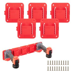 5 packs tools drill mount holder, fit for v20 craftsman 20v li-ion drill tools holder dock hanger with 20 screws(no tool)