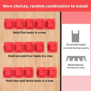 5 Packs Tools Drill Mount Holder, Fit for V20 Craftsman 20V Li-ion Drill Tools Holder Dock Hanger with 20 Screws(No Tool)