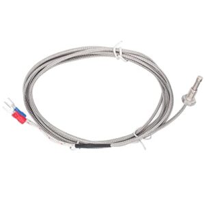 Screw Probe Temperature Sensor J Type Thermocouple 2 Meters Cable Temperature Range: 0~750℃ WRNJ-M6