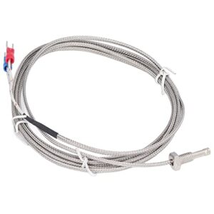 Screw Probe Temperature Sensor J Type Thermocouple 2 Meters Cable Temperature Range: 0~750℃ WRNJ-M6