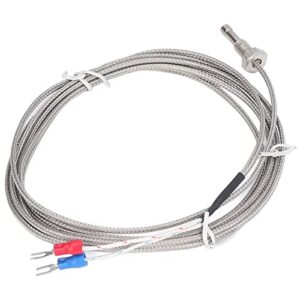 Screw Probe Temperature Sensor J Type Thermocouple 2 Meters Cable Temperature Range: 0~750℃ WRNJ-M6