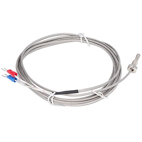 Screw Probe Temperature Sensor J Type Thermocouple 2 Meters Cable Temperature Range: 0~750℃ WRNJ-M6