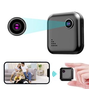 gamvozova hidden camera, 1080p mini spy camera hd wifi security cameras covert small nanny cam with night vision and motion detection live feed cell phone app