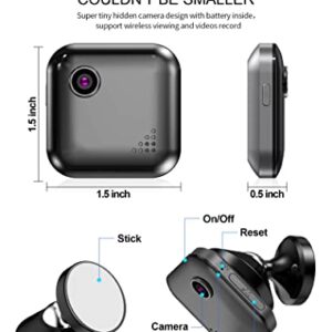 gamvozova Hidden Camera, 1080P Mini Spy Camera HD WiFi Security Cameras Covert Small Nanny Cam with Night Vision and Motion Detection Live Feed Cell Phone APP