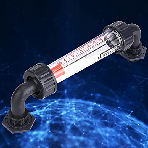 Liquid Flowmeter, Liquid Measuring Tool 10-100LPH 1/2in Male Thread Tube Type Transparent Panel ABS Plastic for Various Liquid Media