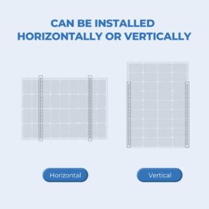 BougeRV 9BB 100 Watts Mono Solar Panel and 28in Adjustable Solar Panel Tilt Mount Brackets