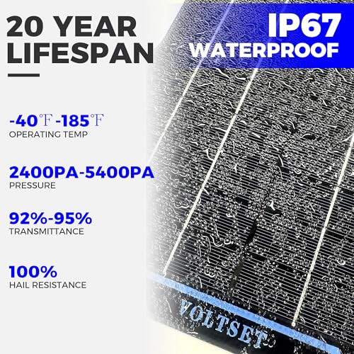 Voltset 10W 12V Flexible Solar Panel Battery Charger, Portable Waterproof Power Trickle Battery Charger & Maintainer Pro for Car Boat Automotive RV with Cigarette Lighter Plug & Alligator Clip