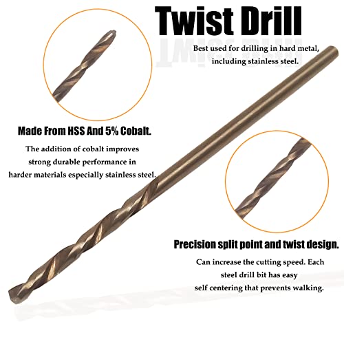 10Pcs 1.3mm /0.05Inch High Speed Steel Twist Drill,HSS Micro Drill Bits,for Hard Metal, Stainless Steel