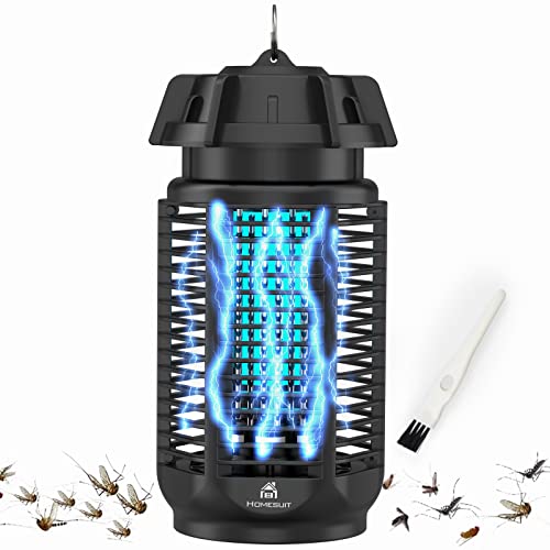 Homesuit Bug Zapper Outdoor and Indoor 20W, 4300V Electric Mosquito Zapper Indoor, Waterproof Outdoor Bug Zapper, Mosquito Trap, Electronic Mosquito Killer, Insect Trap for Home Garage Backyard Patio