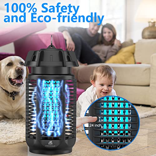 Homesuit Bug Zapper Outdoor and Indoor 20W, 4300V Electric Mosquito Zapper Indoor, Waterproof Outdoor Bug Zapper, Mosquito Trap, Electronic Mosquito Killer, Insect Trap for Home Garage Backyard Patio