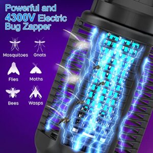 Homesuit Bug Zapper Outdoor and Indoor 20W, 4300V Electric Mosquito Zapper Indoor, Waterproof Outdoor Bug Zapper, Mosquito Trap, Electronic Mosquito Killer, Insect Trap for Home Garage Backyard Patio