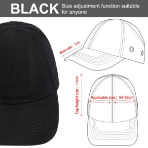 Safety Bump Cap Baseball Hat Style Lightweight Head Protection Cap Hard Hat for Men Women (Classic Black)