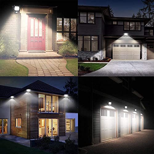 HANNAHONG 10W LED Motion Sensor Flood Light Plug in,PIR Induction Lamp,Dusk to Dawn Outdoor Auto ON/Off Spot,Security,Work Light,6500K Daylight,IP66 Waterproof,for Garage Yard Patio Porch Lighting