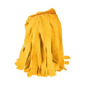 MECCANIXITY Commercial Mop Heads Replacement 35x16cm Polyester Fiber for Wet/Dry Mop Floor Cleaning Pads, Yellow