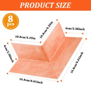 8 Pcs Waterproofing Outside Corner Shower Seamless Membrane Corner Waterproof Polyethylene Corner for Bathroom, Steam Room, Bathtub Walls and Surrounds