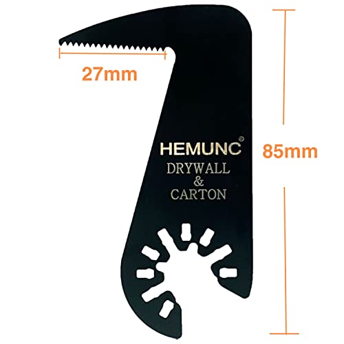 HEMUNC Drywall Blade for Oscillating Tool 4 Pack, Oscillating Saw Blades Fit Dremel, Dewalt, Fein Multimaster, Bosch, Makita, Milwaukee, Rockwell, Ryobi,Craftsman, Ridgid Multitool