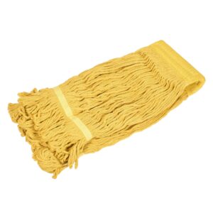 meccanixity commercial mop heads replacement 40x27cm cotton yarn for wet/dry mop floor cleaning pads, yellow