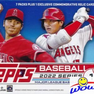 2022 Topps Series 1 Baseball EXCLUSIVE Factory Sealed Blaster Box with 98 Cards & SPECIAL JERSEY NUMBERS MEDALLION RELIC Card! Look for Autos, Relics, Parallels & Wander Franco RC & Autos! WOWZZER!