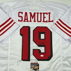 Autographed/Signed Deebo Samuel San Francisco White Alternate Football Jersey JSA COA